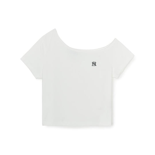 เสื้อยืด Women'S Basic Small Logo Off Shoulder T-Shirts New York Yankees