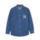 Basic Mega Logo Denim New York Yankees Denim Shirts