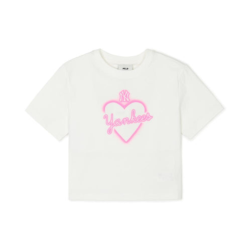 เสื้อยืดทรงครอป Heart New York Yankees