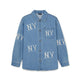 Denim Megagram New York Yankees Denim Shirts