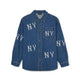 Denim Megagram New York Yankees Denim Shirts