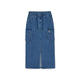 Denim Basic Small Logo New York Yankees Denim Skirts