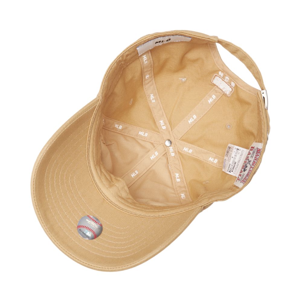 MLB Korea Unisex Field Unstructured Ball Cap Boston Redsox Khaki