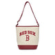 Basic Lettering Canvas Boston Red Sox Bucket Bag