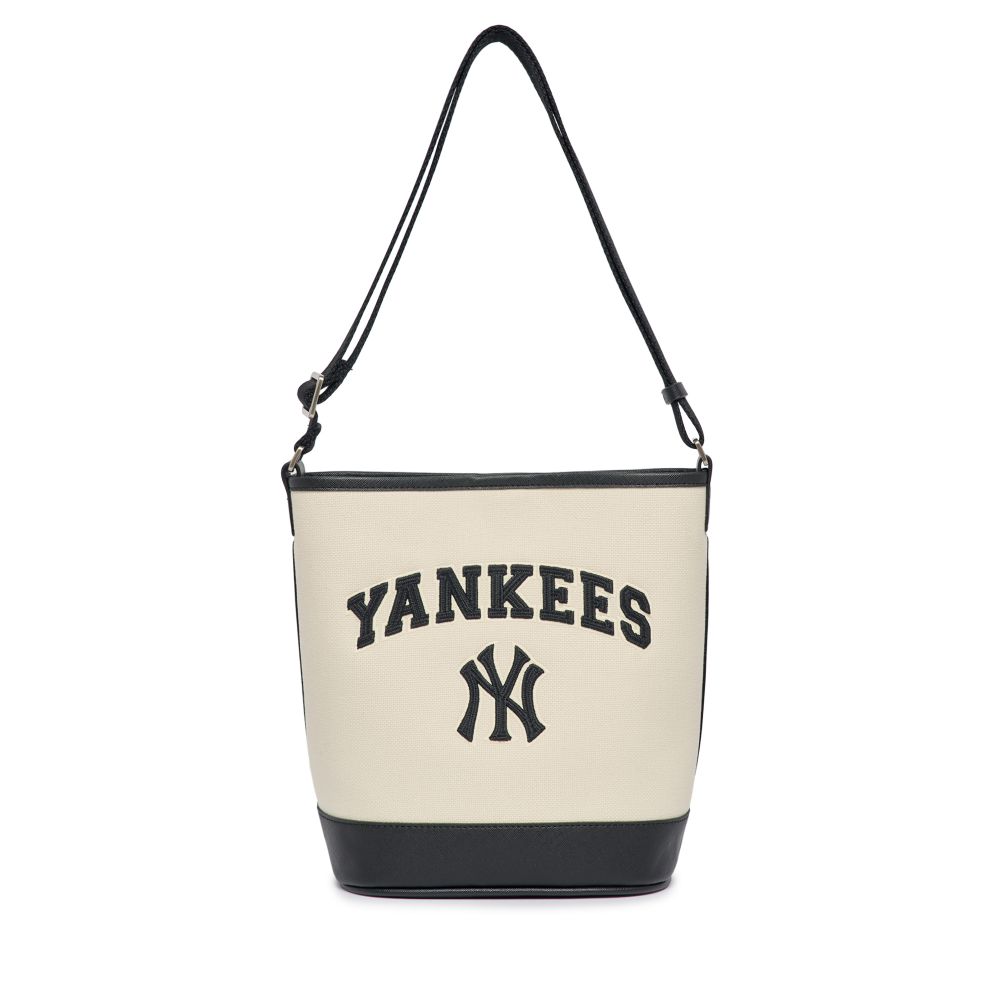 MLB Korea - Basic Big Logo Canvas Bucket Bag 50BKS - New York Yankees