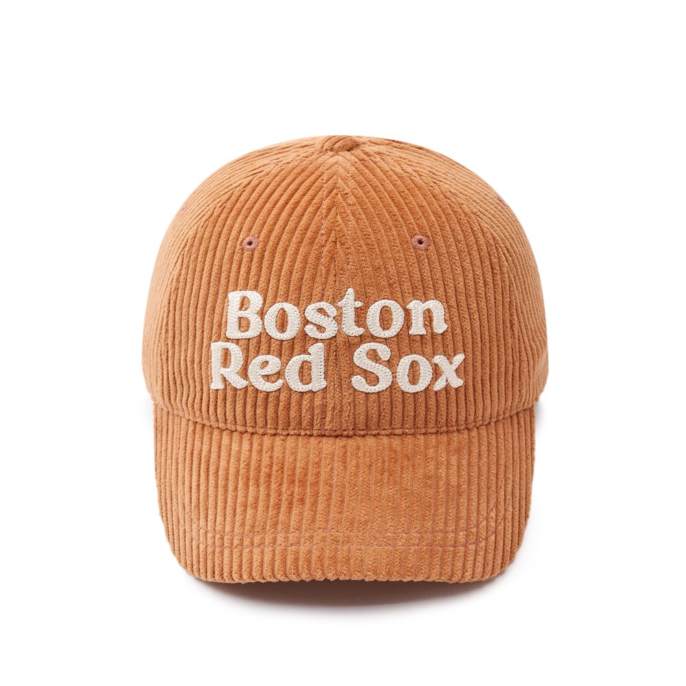 VARSITY CORDUROY CURSIVE LOGO UNSTRUCTURED BALL CAP BOSTON RED SOX