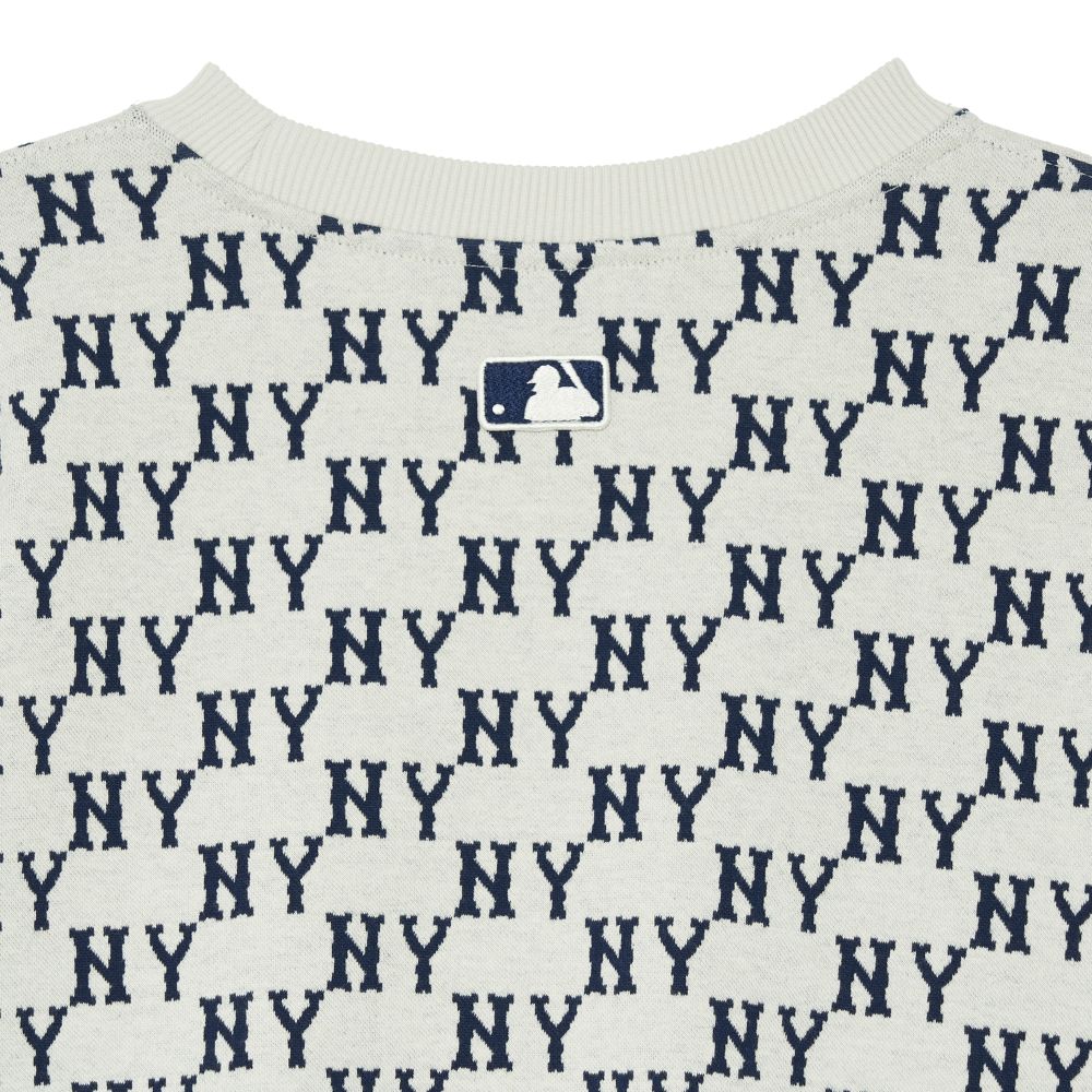 Monogram All-Over Print Tshirt - NY Yankees White