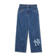 Women's Basic Mega Logo Wide Denim Pants New York Yankees